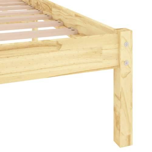 Okvir za krevet od masivne borovine 160 x 200 cm - Prirodna 160 x 200 cm Cijena