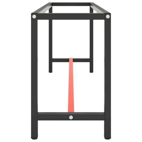 Okvir za radni stol mat crni i mat crveni 190x50x79 cm metalni - 190 x 50 x 79 cm 1 s 1 šipkom Cijena