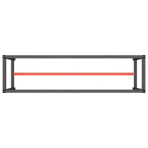 Okvir za radni stol mat crni i mat crveni 190x50x79 cm metalni - 190 x 50 x 79 cm 1 s 1 šipkom Cijena
