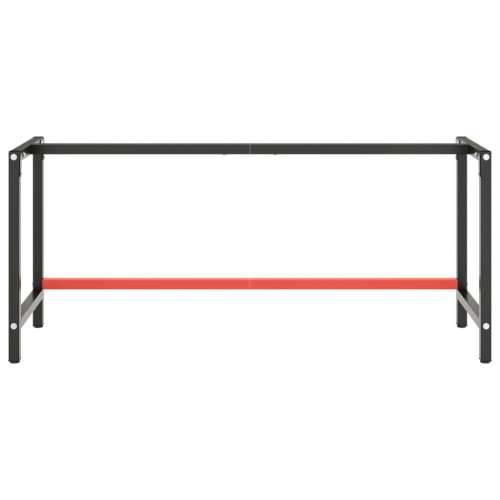 Okvir za radni stol mat crni i mat crveni 180x57x79 cm metalni Cijena