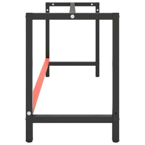Okvir za radni stol mat crni i mat crveni 180x57x79 cm metalni Cijena