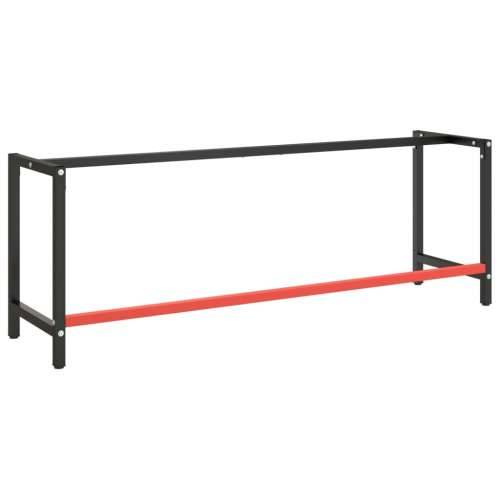 Okvir za radni stol mat crni i mat crveni 220x57x79 cm metalni Cijena