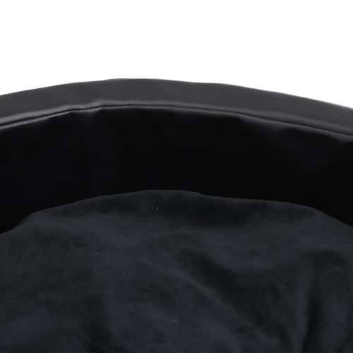 Krevet za pse crni 69 x 59 x 19 cm od pliša i umjetne kože Cijena