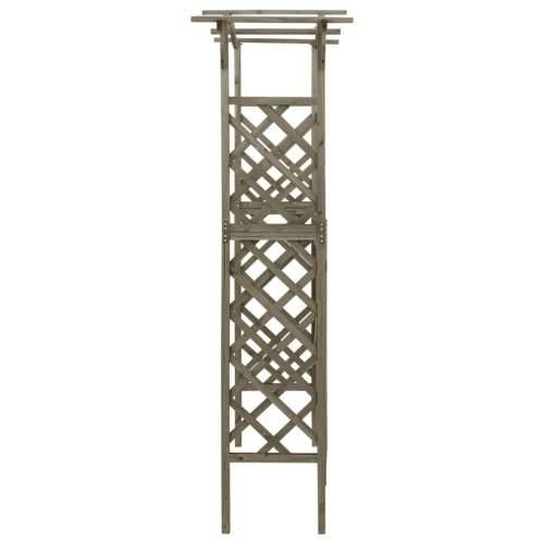 Pergola s vratima 116 x 40 x 204 cm siva od masivne jelovine - Siva 1 Cijena