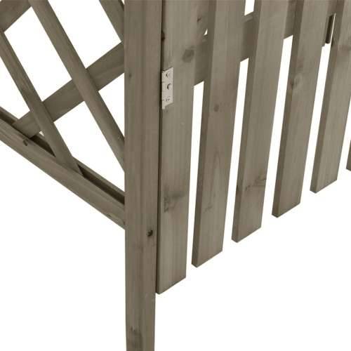 Pergola s vratima 116 x 40 x 204 cm siva od masivne jelovine - Siva 1 Cijena