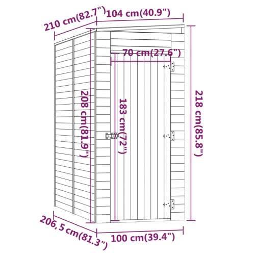 Vrtno spremište 100x210x218 cm od impregnirane borovine Cijena