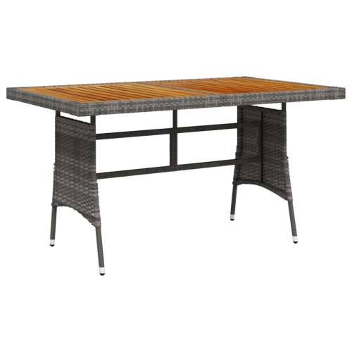 Vrtni stol sivi 130x70x72 cm poliratan i masivno bagremovo drvo - Siva 130 x 70 x 72 cm 1 Cijena