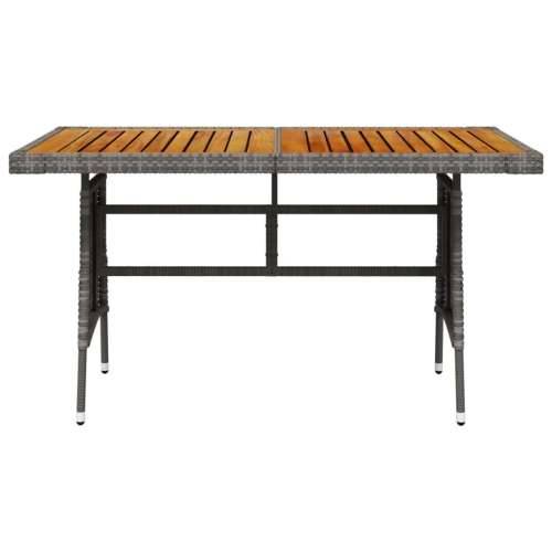 Vrtni stol sivi 130x70x72 cm poliratan i masivno bagremovo drvo - Siva 130 x 70 x 72 cm 1 Cijena