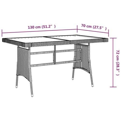 Vrtni stol sivi 130x70x72 cm poliratan i masivno bagremovo drvo - Siva 130 x 70 x 72 cm 1 Cijena