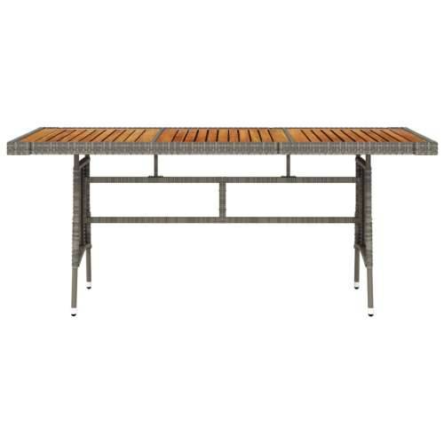 Vrtni stol sivi 160x70x72 cm poliratan i masivno bagremovo drvo - Siva 160 x 70 x 72 cm 1 Cijena
