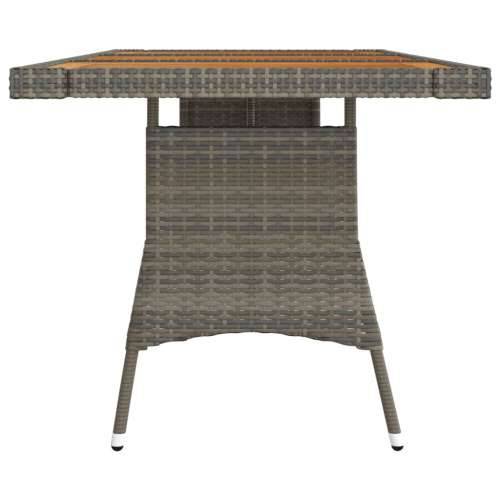 Vrtni stol sivi 160x70x72 cm poliratan i masivno bagremovo drvo - Siva 160 x 70 x 72 cm 1 Cijena