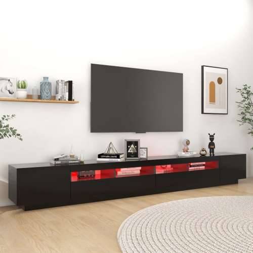 TV ormarić s LED svjetlima crni 300 x 35 x 40 cm - Crna 1 Cijena