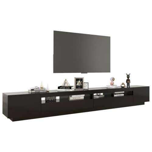 TV ormarić s LED svjetlima crni 300 x 35 x 40 cm - Crna 1 Cijena