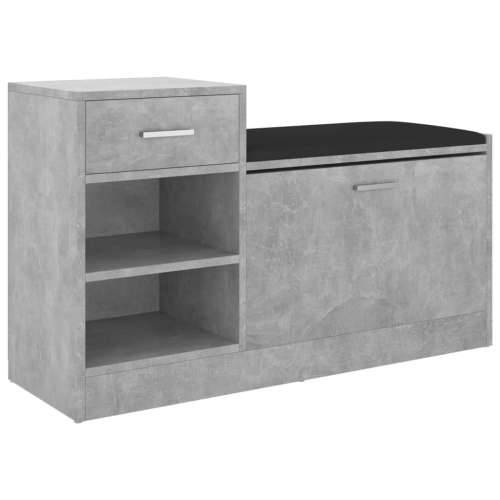 Klupa za cipele siva boja betona 94,5 x 31 x 57 cm drvena - Beton siva 1 Cijena