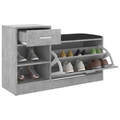 Klupa za cipele siva boja betona 94,5 x 31 x 57 cm drvena - Beton siva 1 Cijena