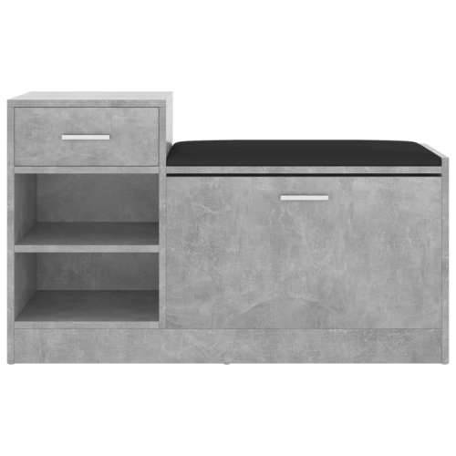 Klupa za cipele siva boja betona 94,5 x 31 x 57 cm drvena - Beton siva 1 Cijena