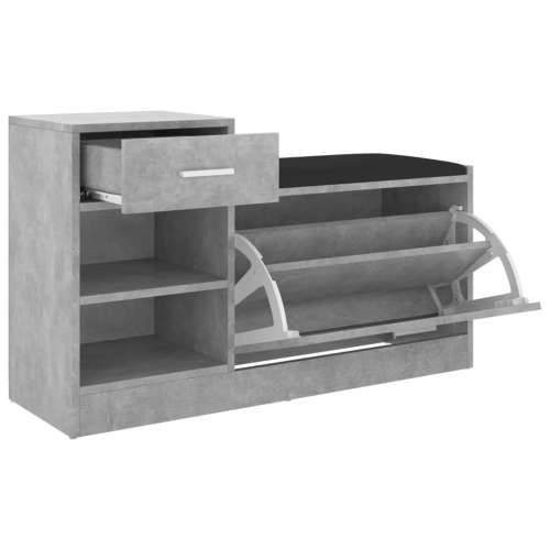 Klupa za cipele siva boja betona 94,5 x 31 x 57 cm drvena - Beton siva 1 Cijena