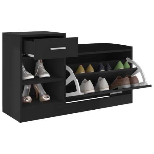 Klupa za cipele visoki sjaj crna 94,5 x 31 x 57 cm drvena - visoko sjajno crna 1 Cijena