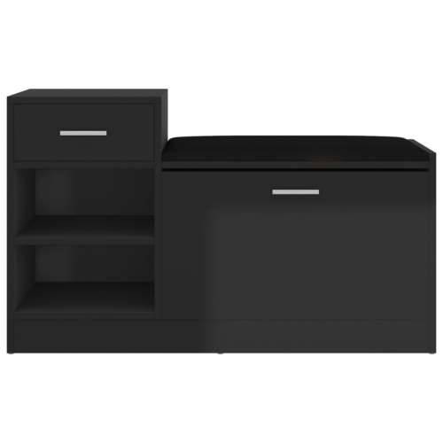 Klupa za cipele visoki sjaj crna 94,5 x 31 x 57 cm drvena - visoko sjajno crna 1 Cijena