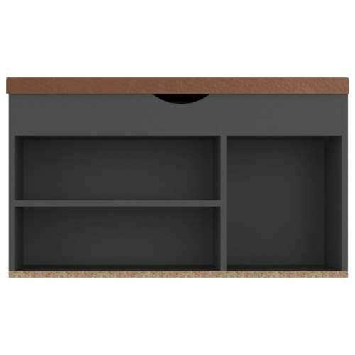 Klupa za cipele s jastukom siva 80x30x47 cm konstruirano drvo - Siva 1 Cijena