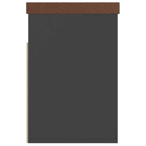 Klupa za cipele s jastukom siva 80x30x47 cm konstruirano drvo - Siva 1 Cijena