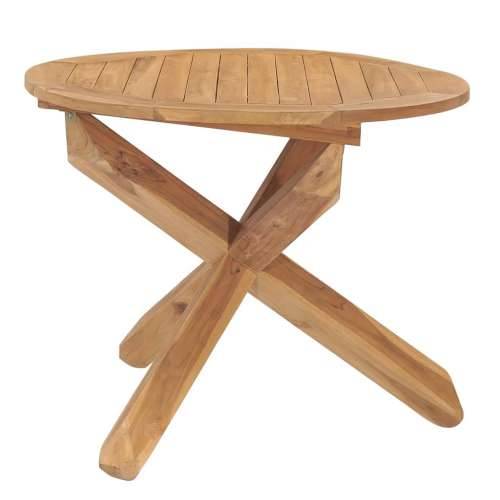 Vrtni stol - Blagovaonski stol Ø 90 x 75 cm od masivne tikovine - 90 x 75 cm 1 Cijena