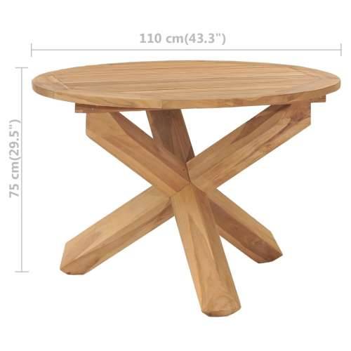 Vrtni stol - Blagovaonski stol Ø 110 x 75 cm od masivne tikovine - 110 x 75 cm 1 Cijena