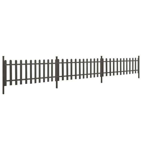 Ograda od kolaca sa stupovima 3 kom WPC 614 x 80 cm - Siva 614 x 80 cm 3 Cijena