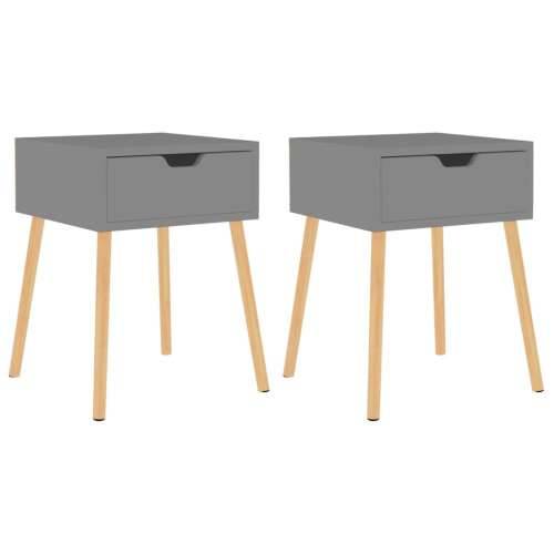 Noćni ormarići 2 kom sivi 40 x 40 x 56 cm konstruirano drvo - Siva 2 Cijena