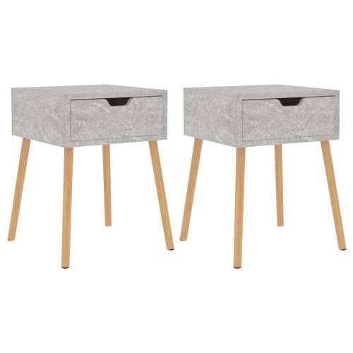 Noćni ormarići 2 kom boja betona 40x40x56 cm konstruirano drvo Beton siva 2 Cijena