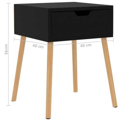 Noćni ormarići 2 kom sjajni crni 40x40x56 cm konstruirano drvo - visoko sjajno crna 2 Cijena