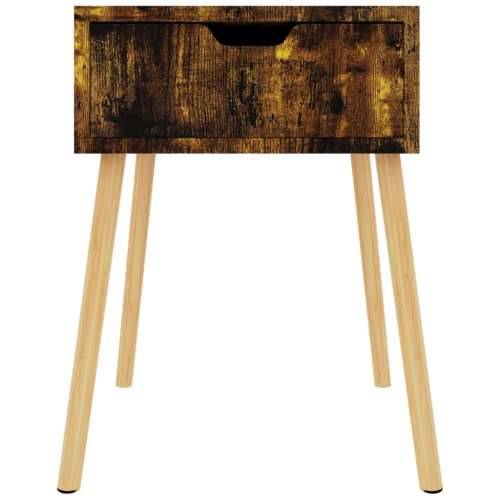 Noćni ormarić boja hrasta 40 x 40 x 56 cm konstruirano drvo - Dimljeni hrast 1 Cijena