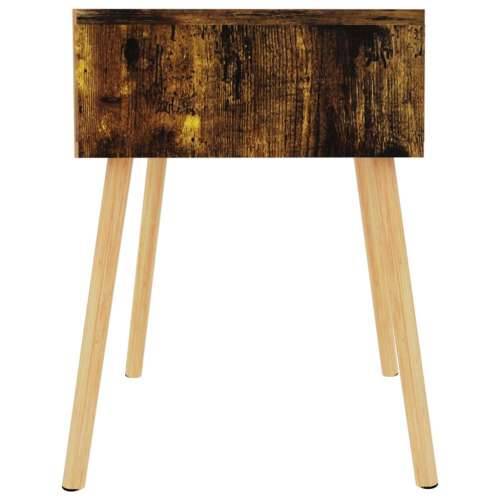 Noćni ormarić boja hrasta 40 x 40 x 56 cm konstruirano drvo - Dimljeni hrast 1 Cijena