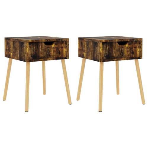 Noćni ormarići 2 kom boja hrasta 40x40x56 cm konstruirano drvo Dimljeni hrast 2 Cijena