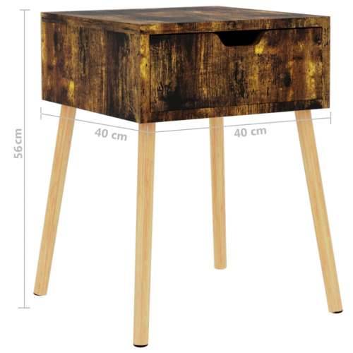 Noćni ormarići 2 kom boja hrasta 40x40x56 cm konstruirano drvo Dimljeni hrast 2 Cijena