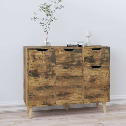 Komoda boja dimljenog hrasta 90 x 30 x 72 cm konstruirano drvo - Dimljeni hrast 1 Cijena