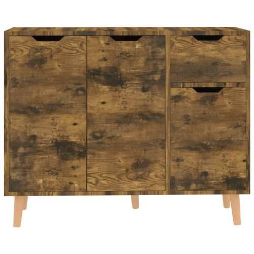 Komoda boja dimljenog hrasta 90 x 30 x 72 cm konstruirano drvo - Dimljeni hrast 1 Cijena