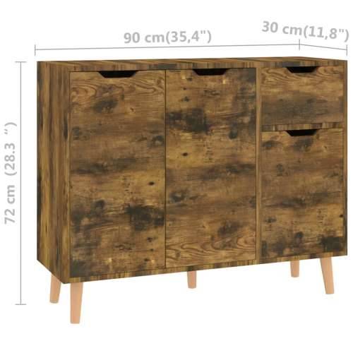 Komoda boja dimljenog hrasta 90 x 30 x 72 cm konstruirano drvo - Dimljeni hrast 1 Cijena