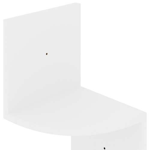 Zidne kutne police sjajne bijele 19x19x123 cm konstruirano drvo - Visoko sjajno bijela 1 Cijena