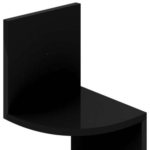 Zidne kutne police sjajne crne 19x19x123 cm konstruirano drvo - visoko sjajno crna 1 Cijena