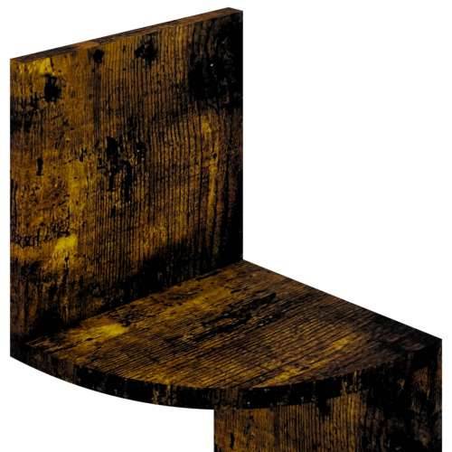 Zidne kutne police boja hrasta 19x19x123 cm konstruirano drvo - Dimljeni hrast 1 Cijena