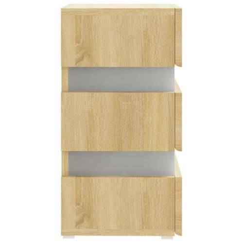 LED noćni ormarić boja hrasta 45 x 35 x 67 konstruirano drvo - sonoma hrast 1 Cijena