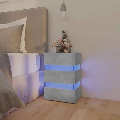 LED noćni ormarić boja betona 45 x 35 x 67 konstruirano drvo - Beton siva 1 Cijena
