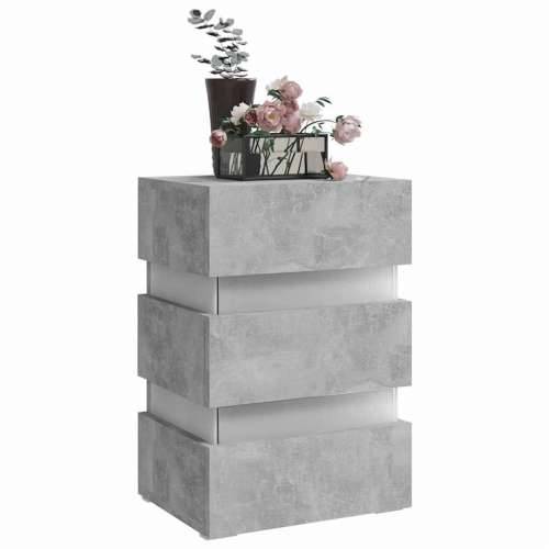 LED noćni ormarić boja betona 45 x 35 x 67 konstruirano drvo - Beton siva 1 Cijena