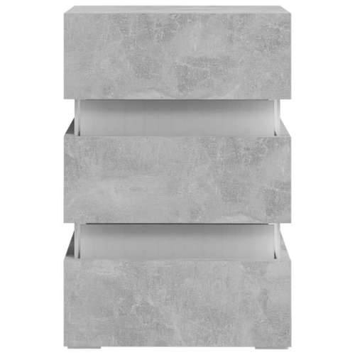 LED noćni ormarić boja betona 45 x 35 x 67 konstruirano drvo - Beton siva 1 Cijena
