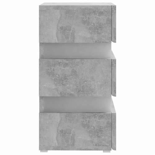 LED noćni ormarić boja betona 45 x 35 x 67 konstruirano drvo - Beton siva 1 Cijena