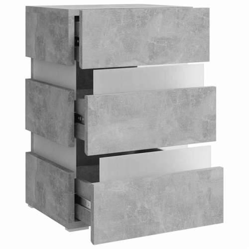 LED noćni ormarić boja betona 45 x 35 x 67 konstruirano drvo - Beton siva 1 Cijena