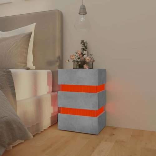 LED noćni ormarić boja betona 45 x 35 x 67 konstruirano drvo - Beton siva 1 Cijena