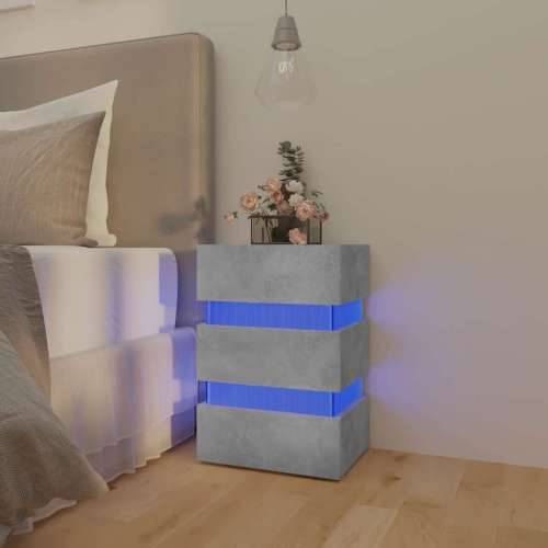 LED noćni ormarić boja betona 45 x 35 x 67 konstruirano drvo - Beton siva 1 Cijena