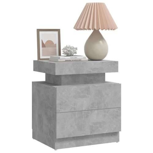 Noćni ormarić siva boja betona 45x35x52 cm konstruirano drvo - Beton siva 1 Cijena